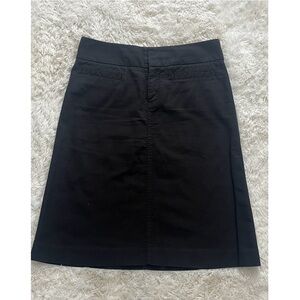 Vintage Y2K 2004 GAP Black Lined Cotton Stretch Skirt Size 8